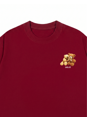 Áo Thun Custom Teddybears Couple Name and Date
