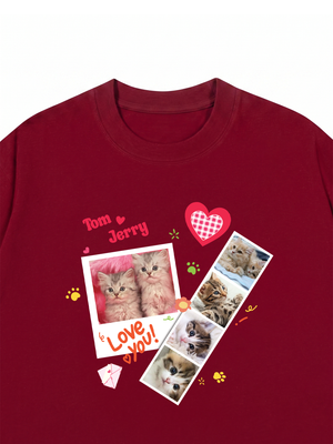 Áo Thun Custom Pets Cat Photobooth Frames