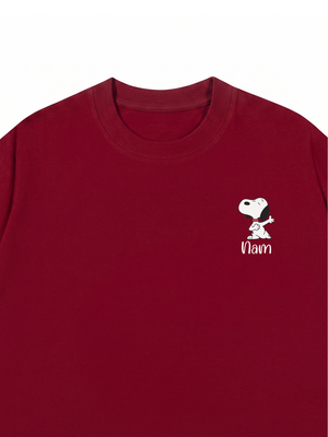 Áo Thun Custom Name Couple Cute Dog
