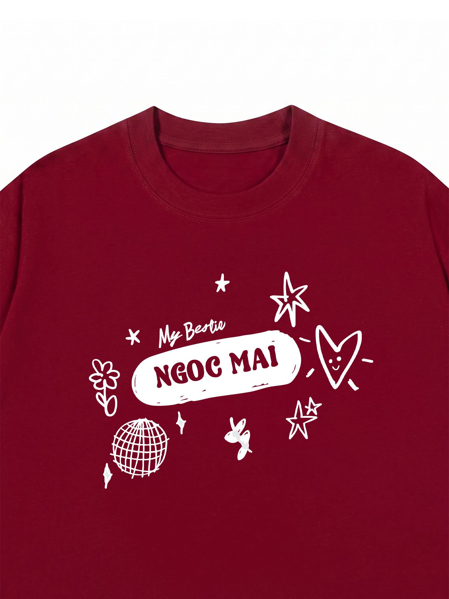 Áo Thun Custom Bestie Name