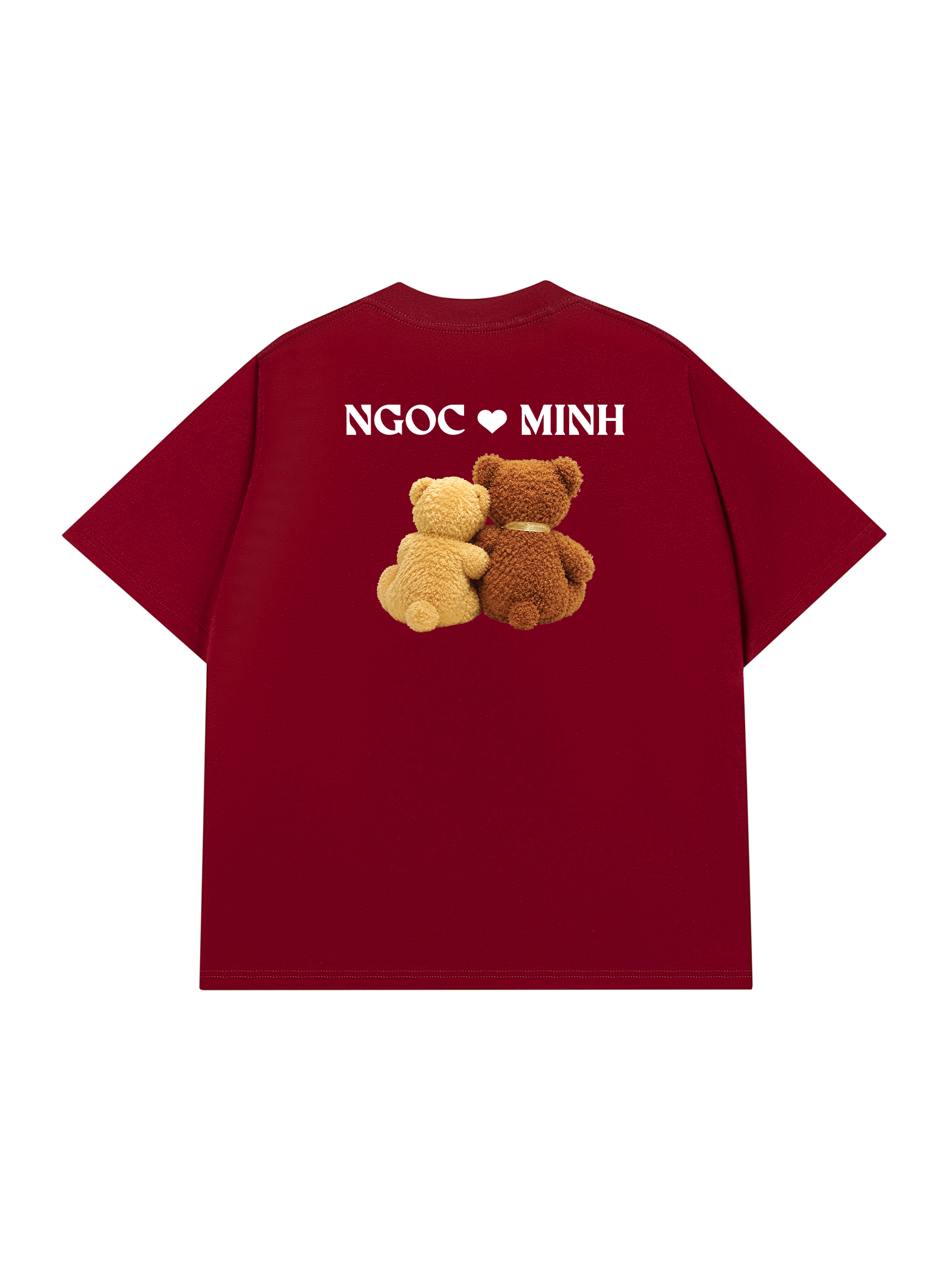 Áo Thun Custom Teddybears Couple Name and Date