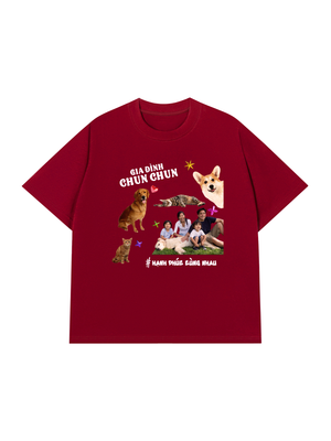 Áo Thun Custom Family With Pets