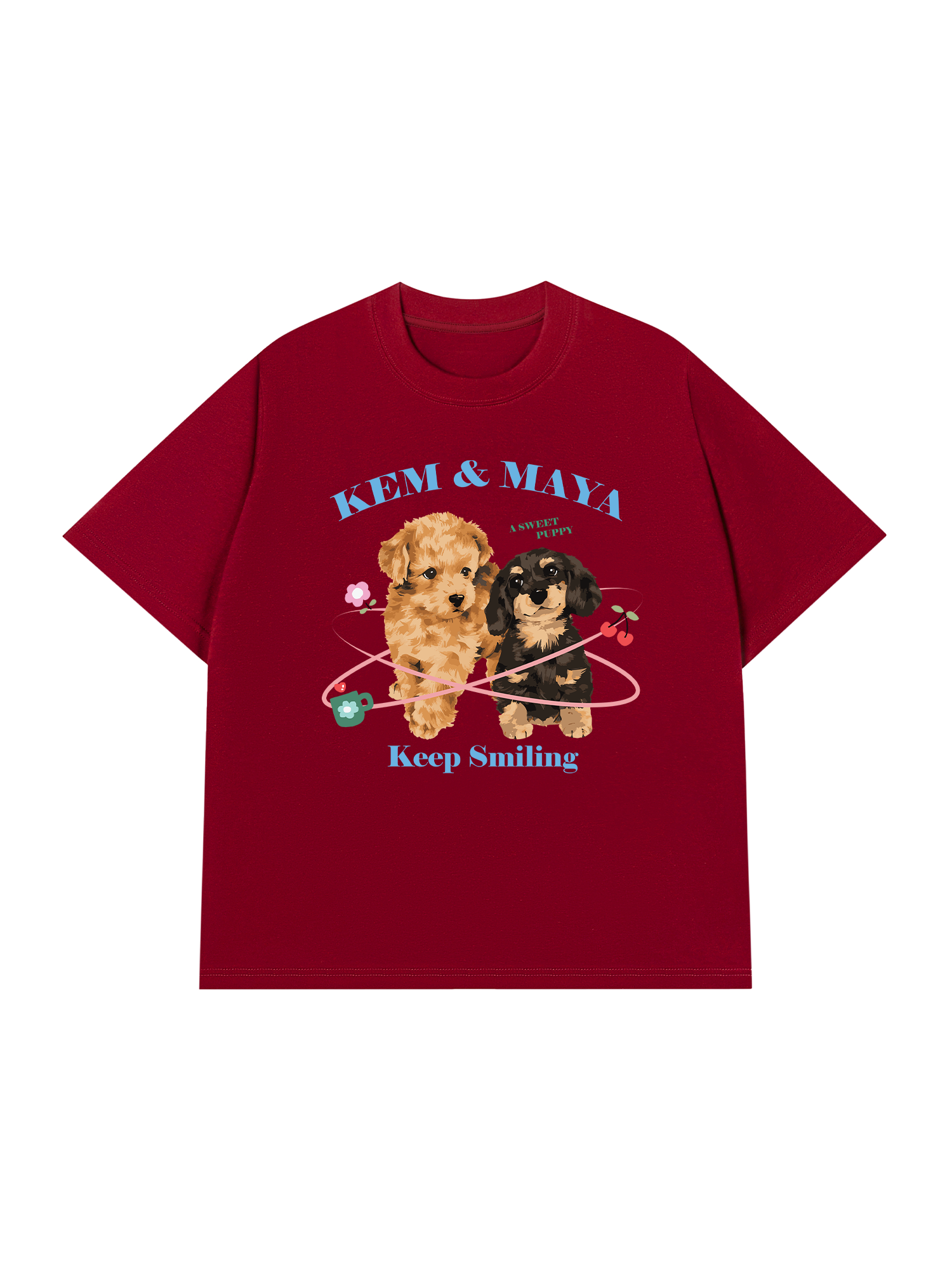 Áo Thun Custom Pet And Quote Keep Smiling