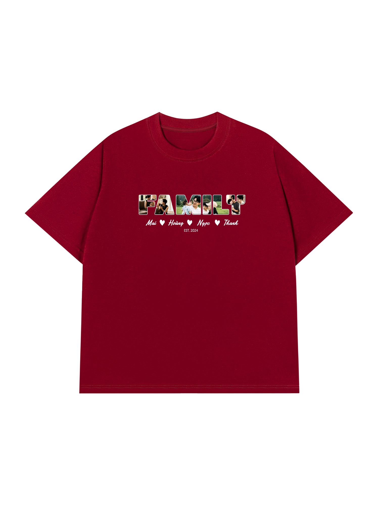 Áo Thun Custom family Name and Date