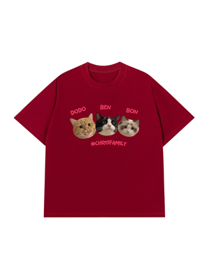 Áo Thun Custom Pet Chrisfamiy Cat