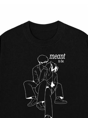 Áo Thun Custom Photo To Line Art Meant To Be