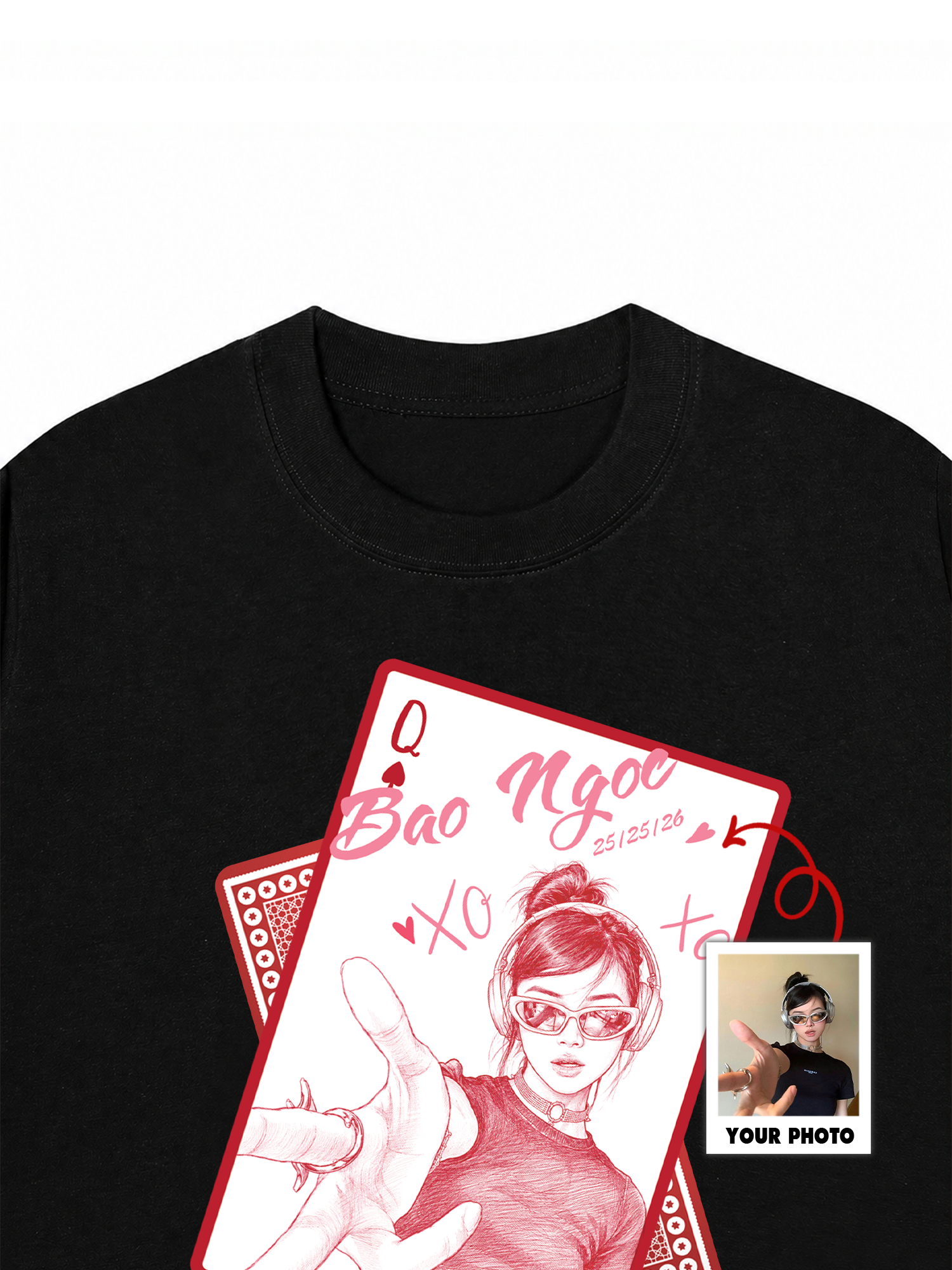 Áo Thun Custom Queen of Heart Comfort Colors