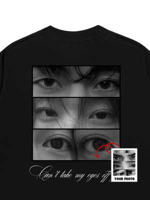 Áo Thun Custom Eyes Couple Photo