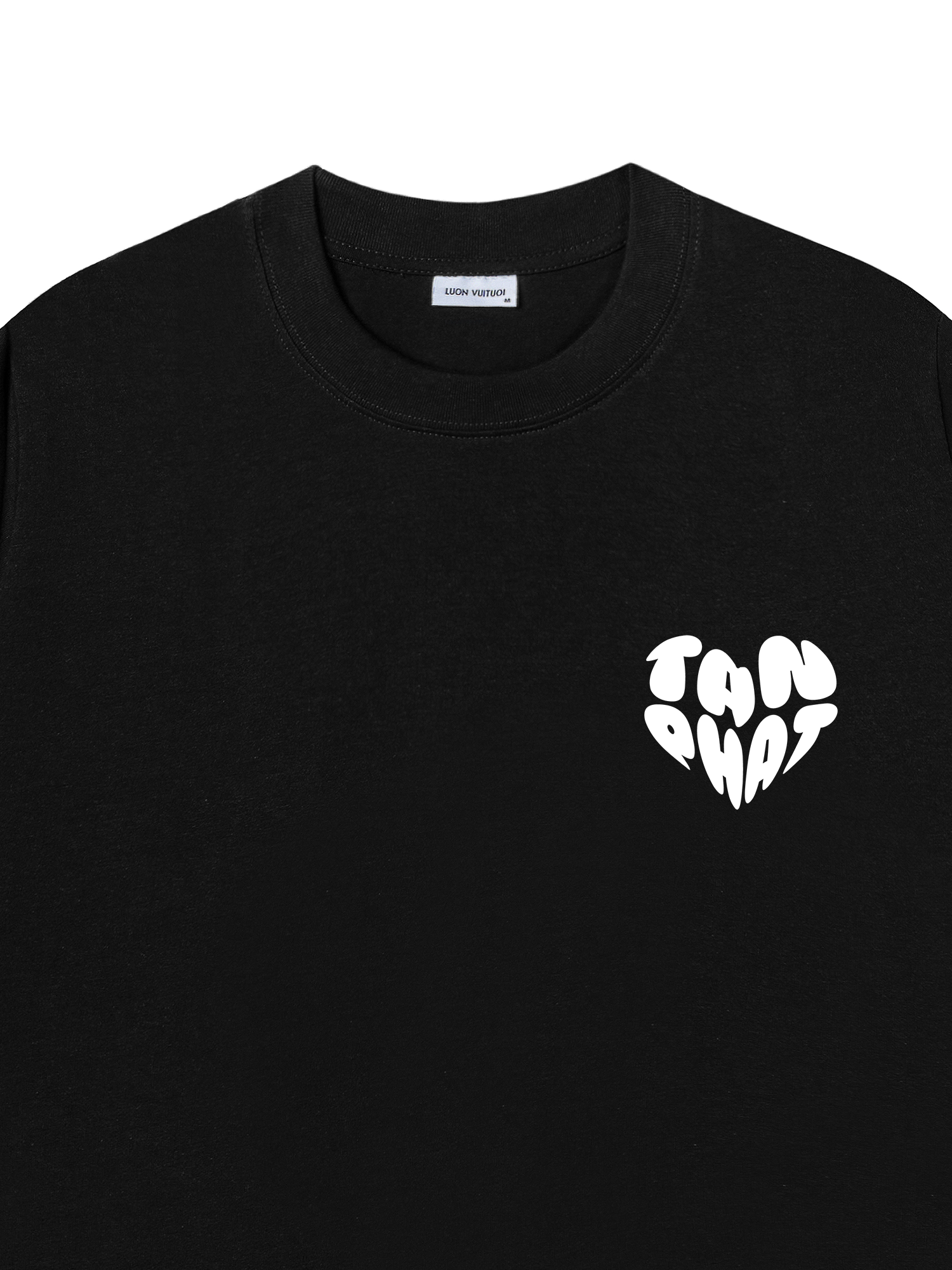 Áo thun Black&White Custom Heart Couple Name