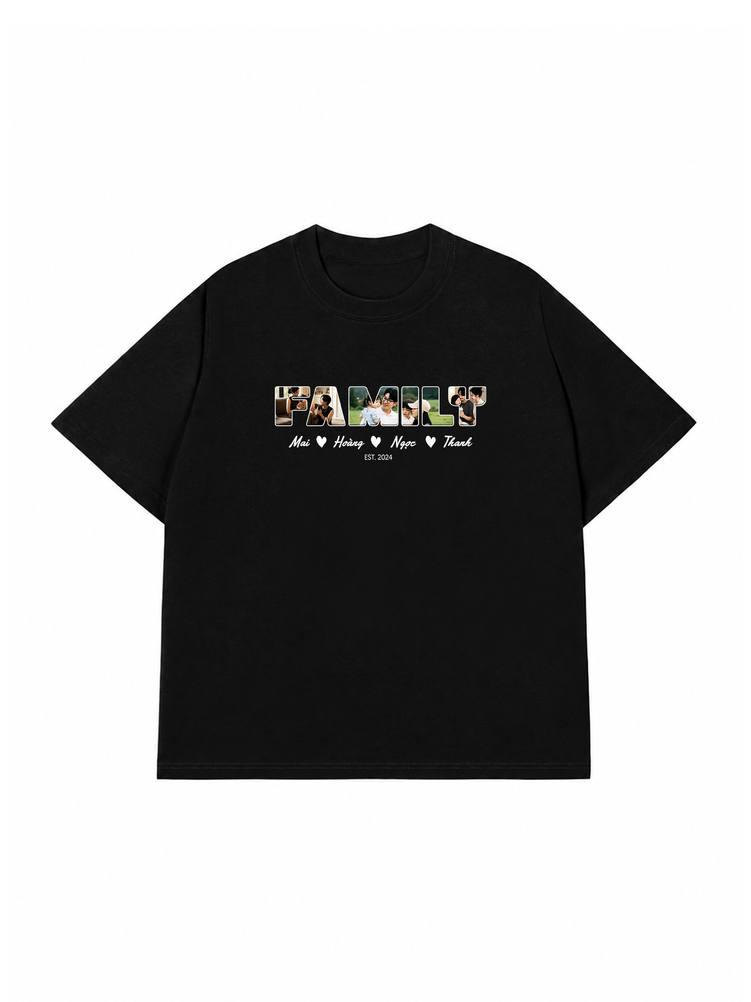 Áo Thun Custom family Name and Date