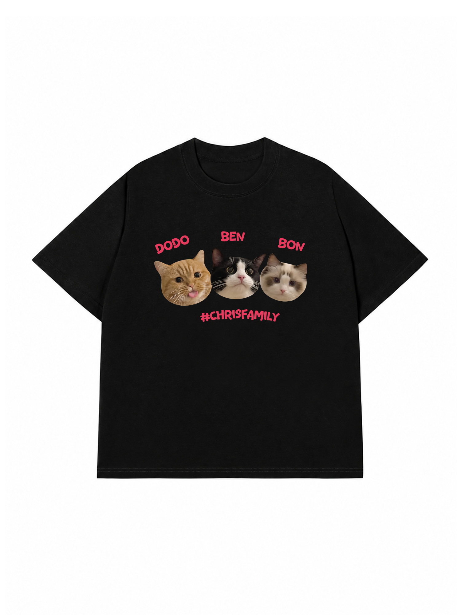 Áo Thun Custom Pet Chrisfamiy Cat