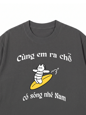 Áo Thun Custom Name Cùng Nhau Ra Chỗ Có Sóng