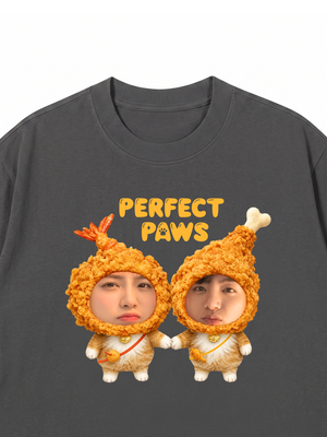 Áo Thun Custom Couple Purrfect Paws