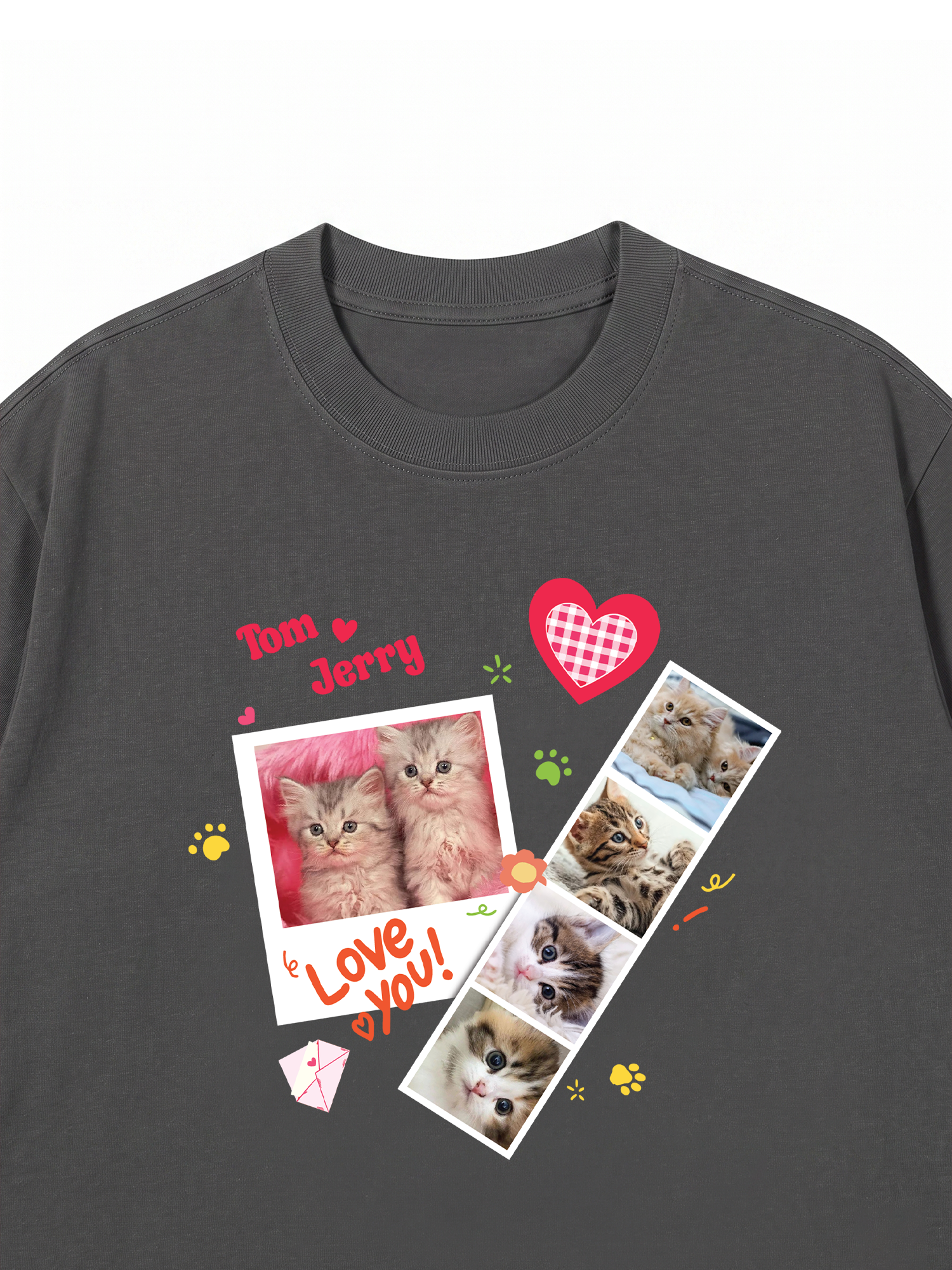 Áo Thun Custom Pets Cat Photobooth Frames