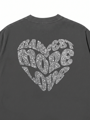 Áo Thun Silver glitter Custom Heart Custom Couple Name