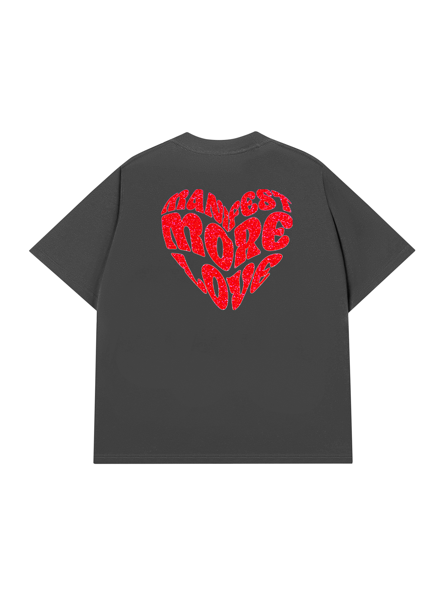 Áo Thun Red glitter Custom Heart Custom Couple Name
