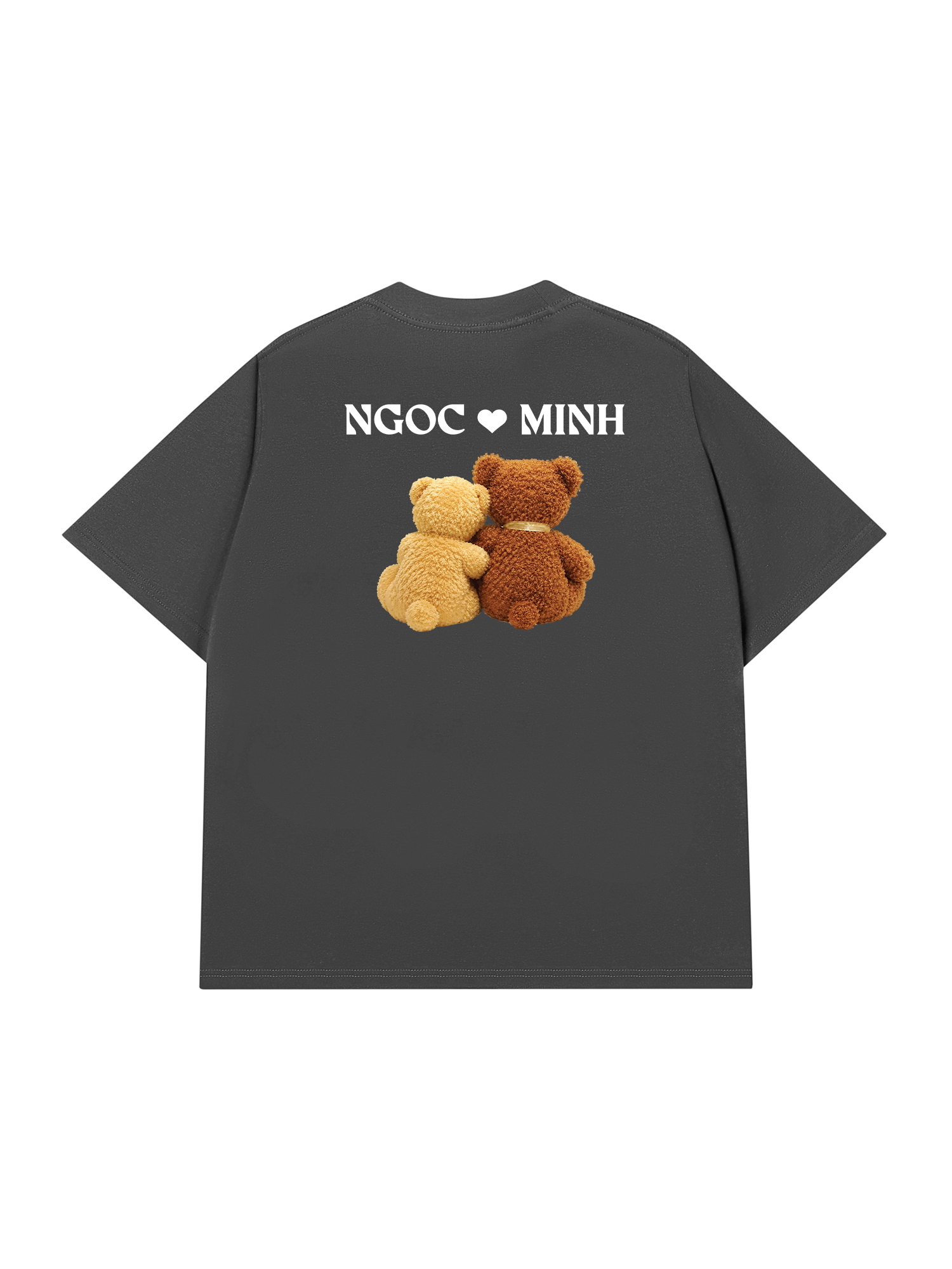 Áo Thun Custom Teddybears Couple Name and Date