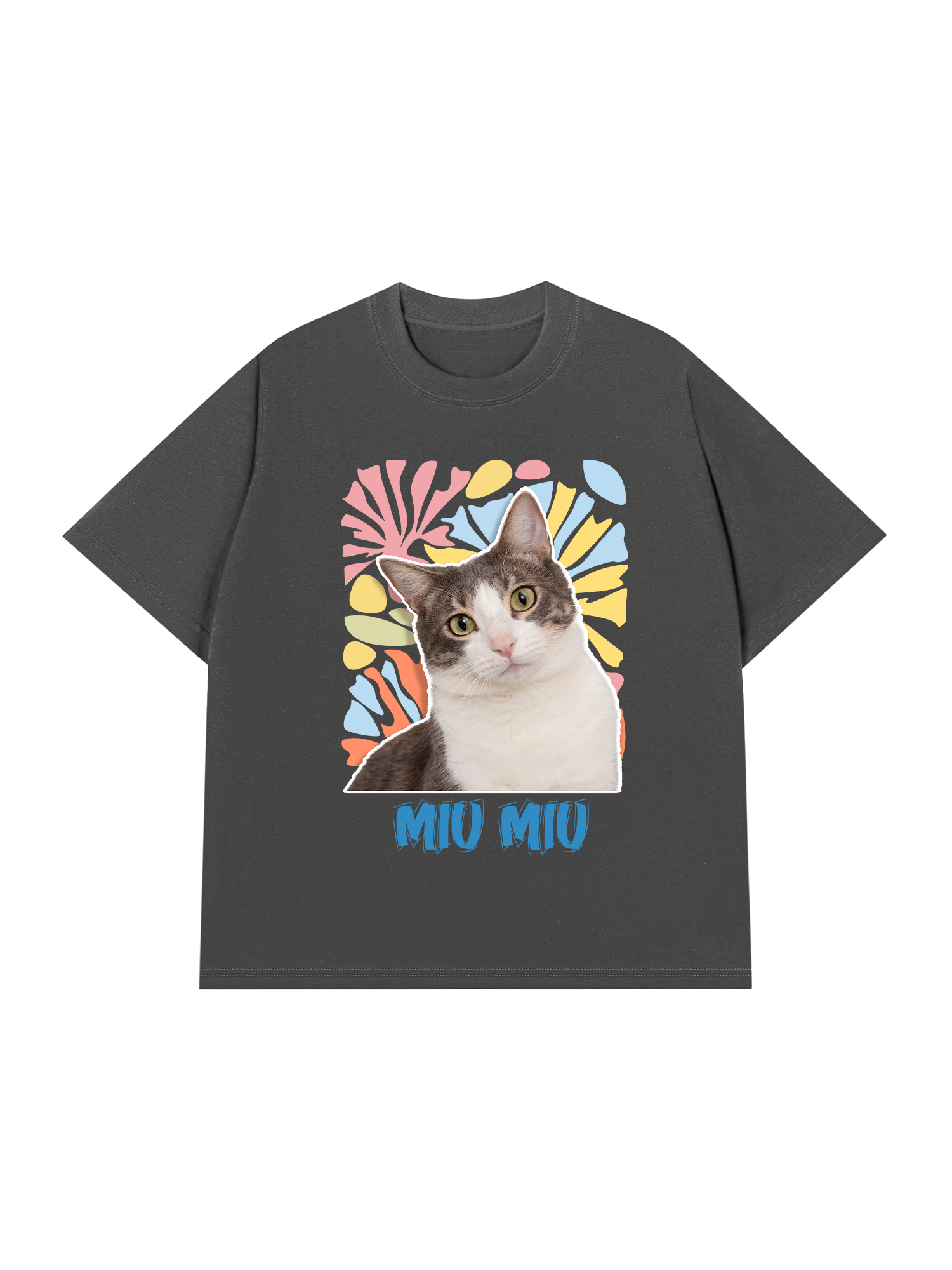 Áo Thun Custom pet cat flowers