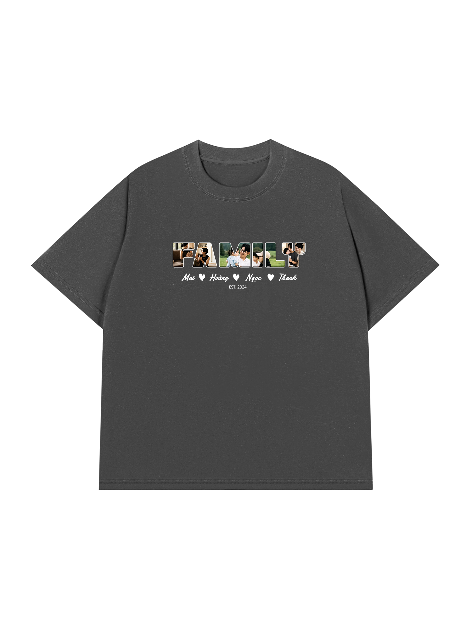 Áo Thun Custom family Name and Date