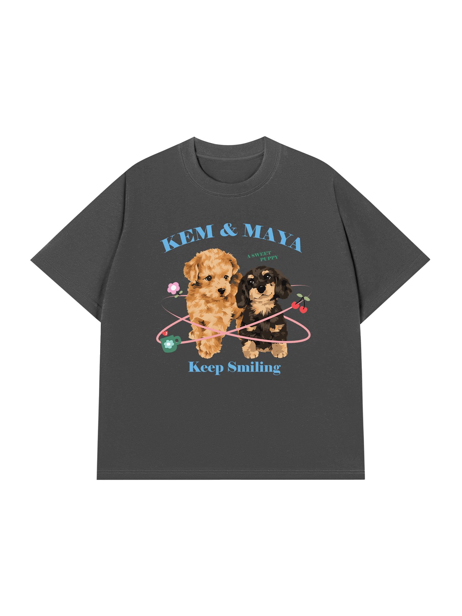 Áo Thun Custom Pet And Quote Keep Smiling