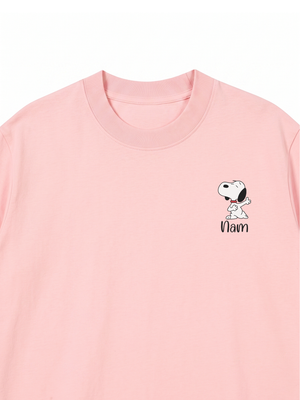 Áo Thun Custom Name Couple Cute Dog