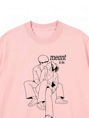 Áo Thun Custom Photo To Line Art Meant To Be