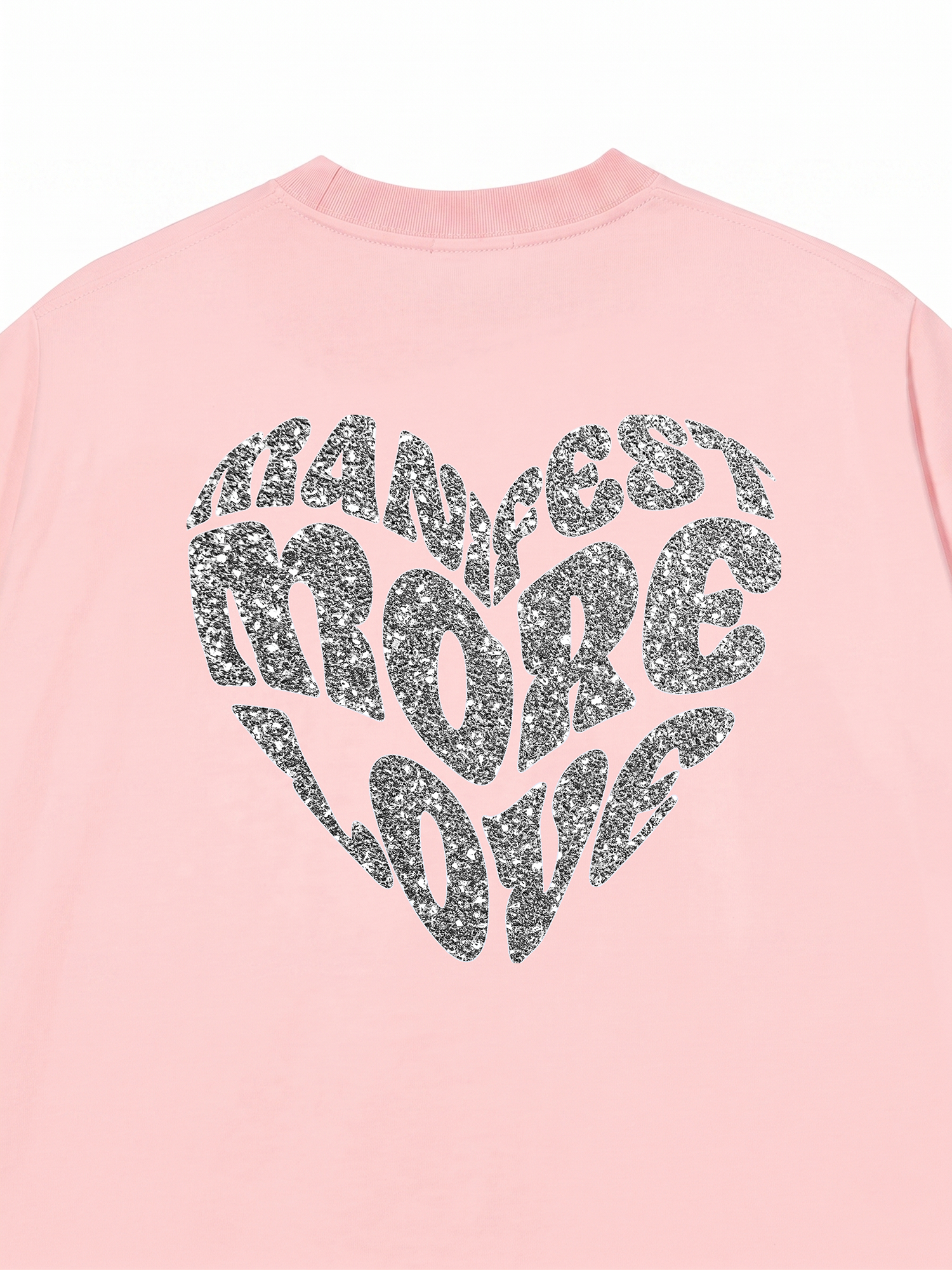 Áo Thun Silver glitter Custom Heart Custom Couple Name