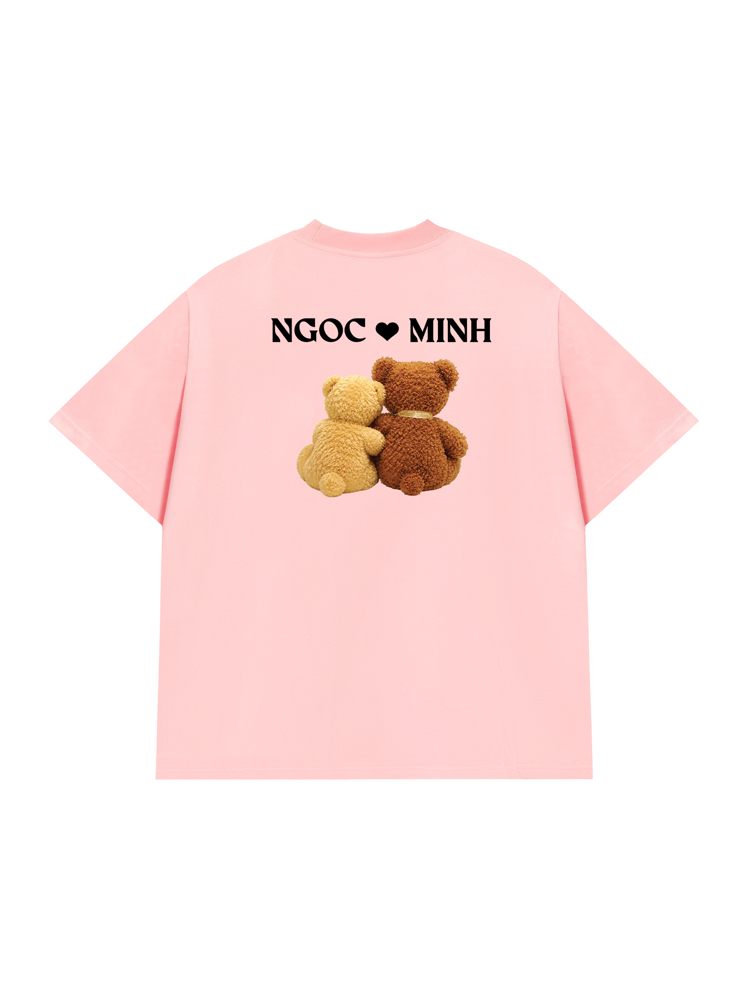 Áo Thun Custom Teddybears Couple Name and Date