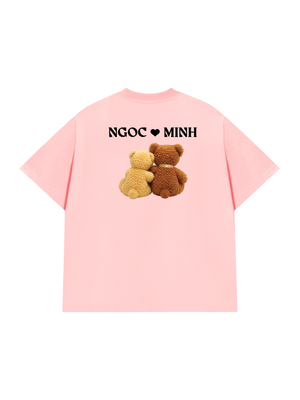 Áo Thun Custom Teddybears Couple Name and Date