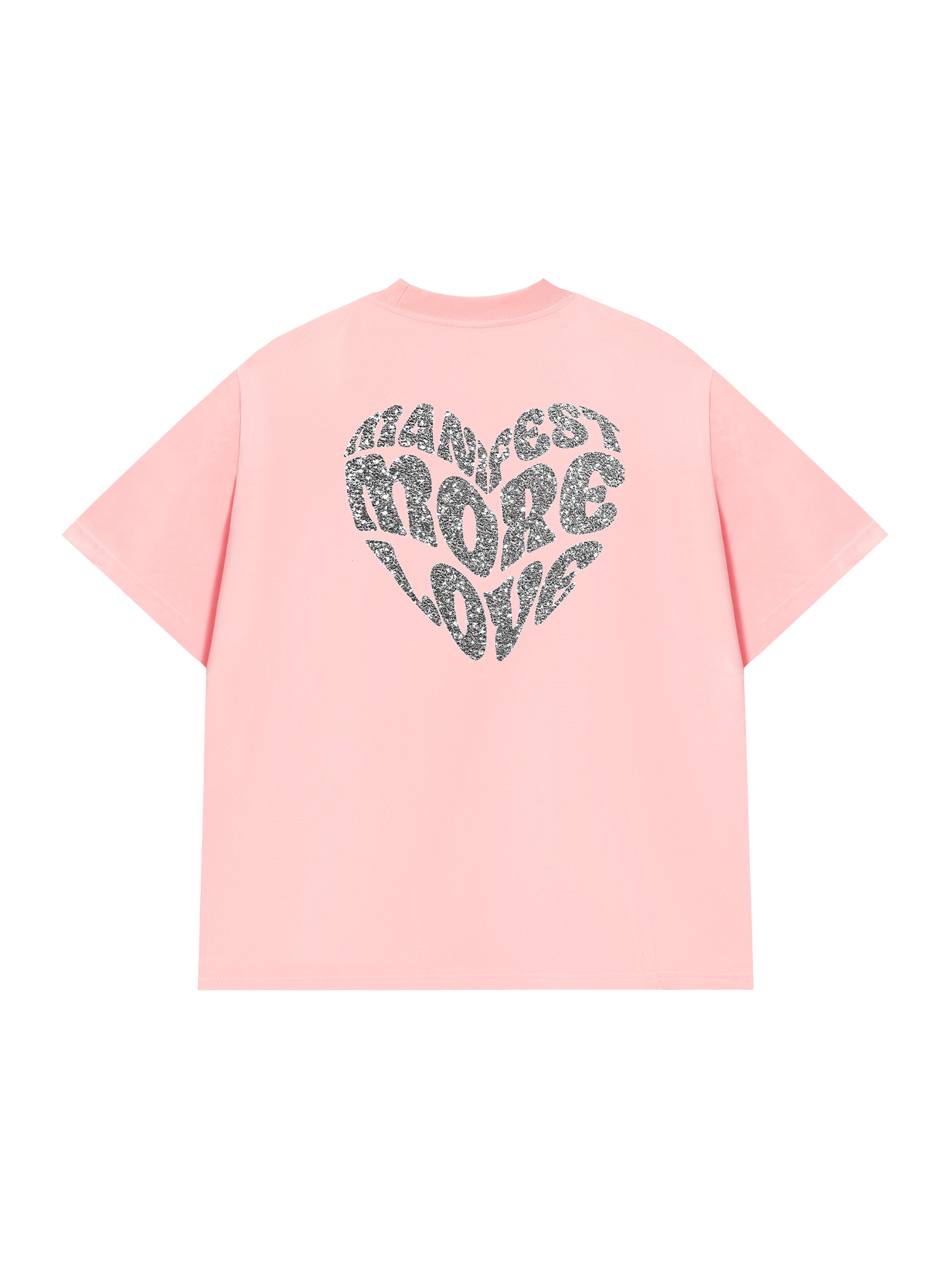 Áo Thun Silver glitter Custom Heart Custom Couple Name