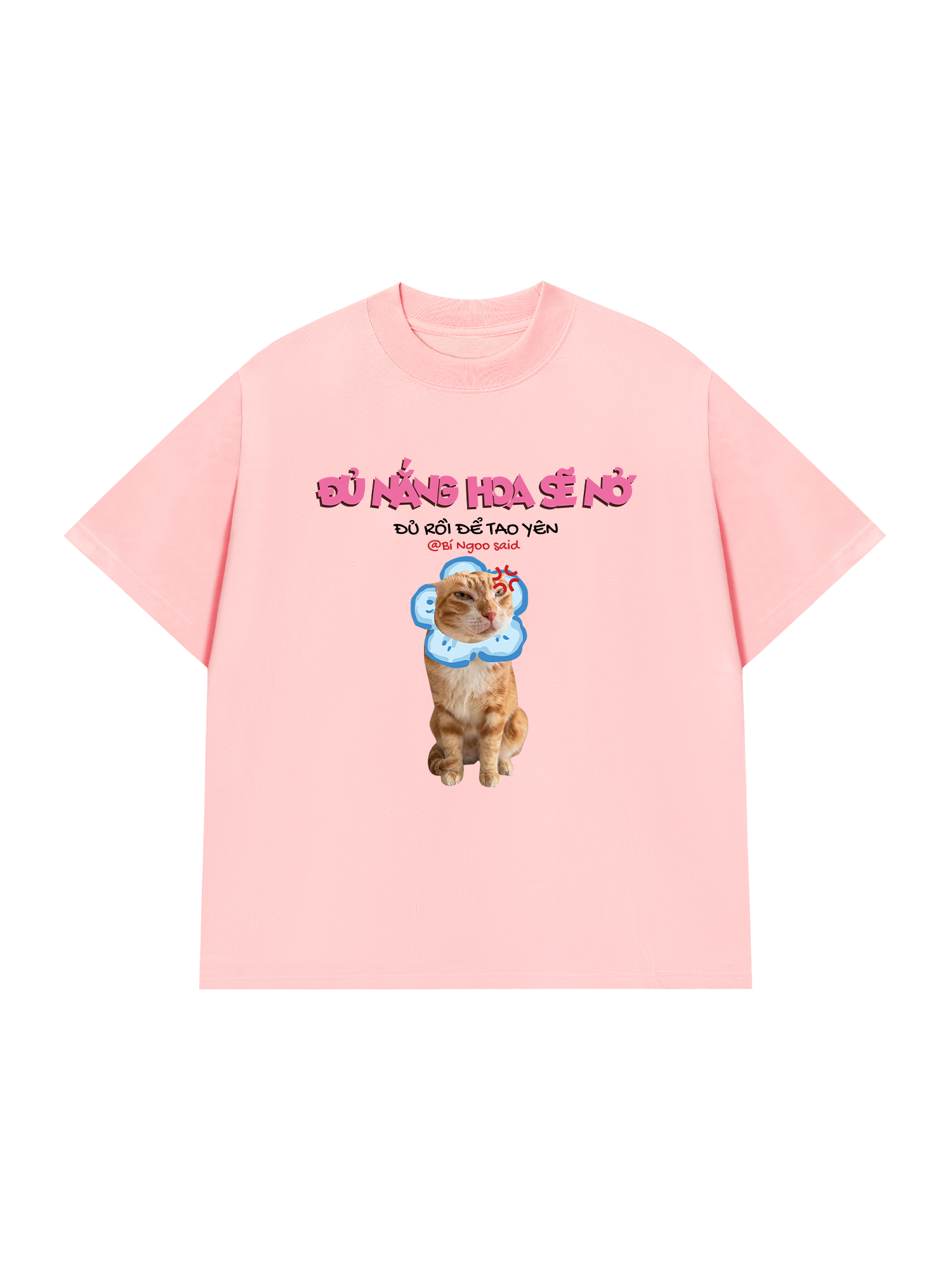 Áo Thun Custom Pet Đủ Nắng Hoa Sẽ Nở Mèo Hoa