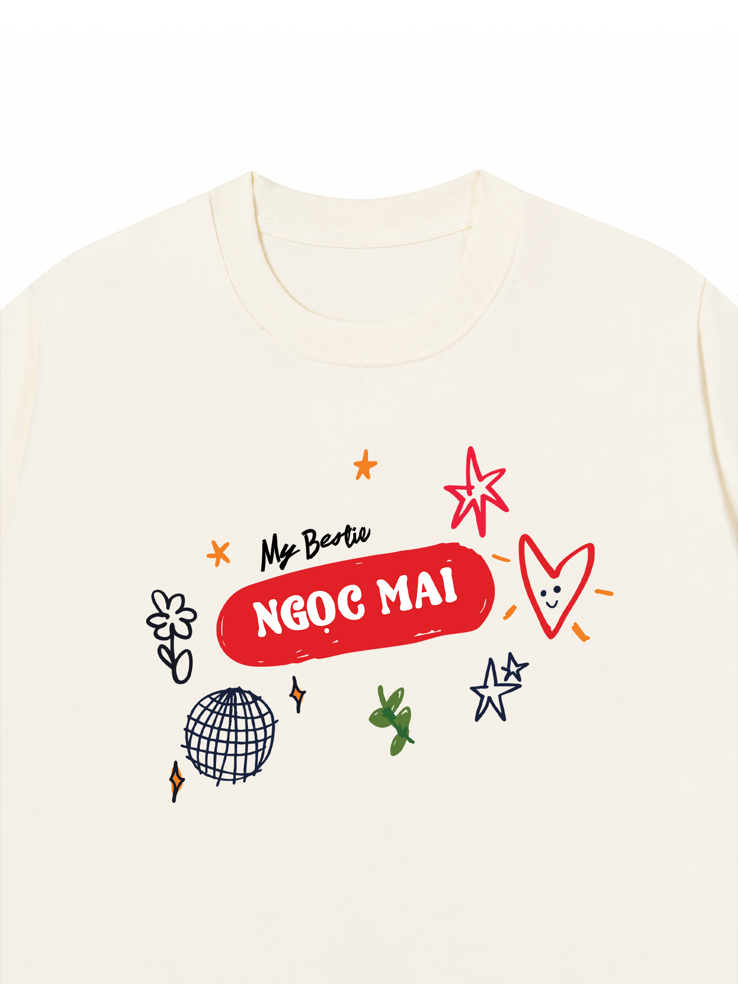 Áo Thun Custom Bestie Name