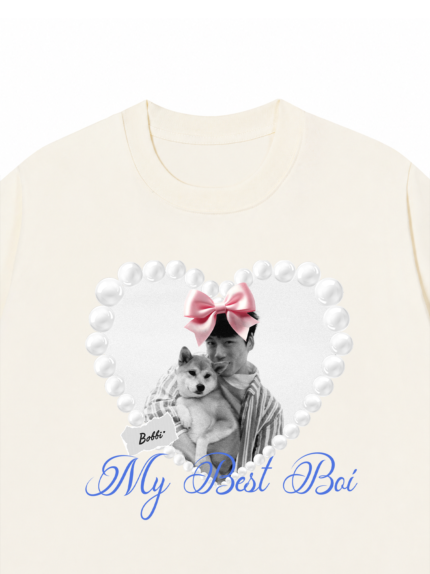 Áo Thun Custom Pets Heart Pearl Shirt