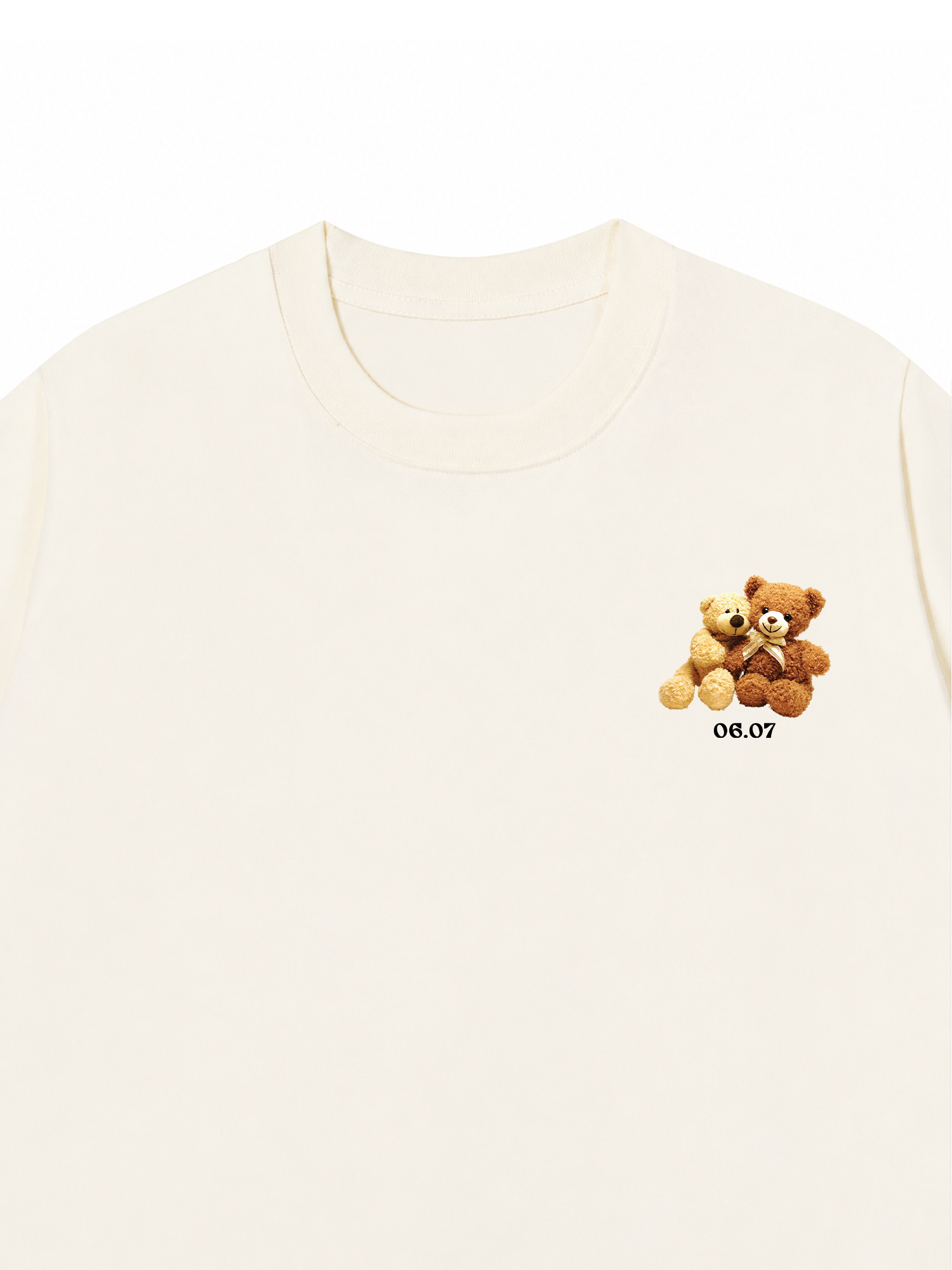 Áo Thun Custom Teddybears Couple Name and Date