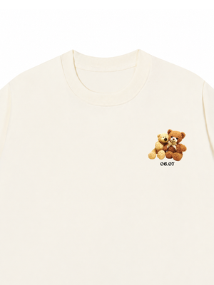 Áo Thun Custom Teddybears Couple Name and Date