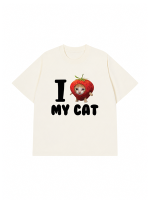Áo Thun Custom Pet I Love My Cat