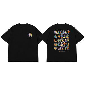 Áo Thun Custom Alphabet Cat