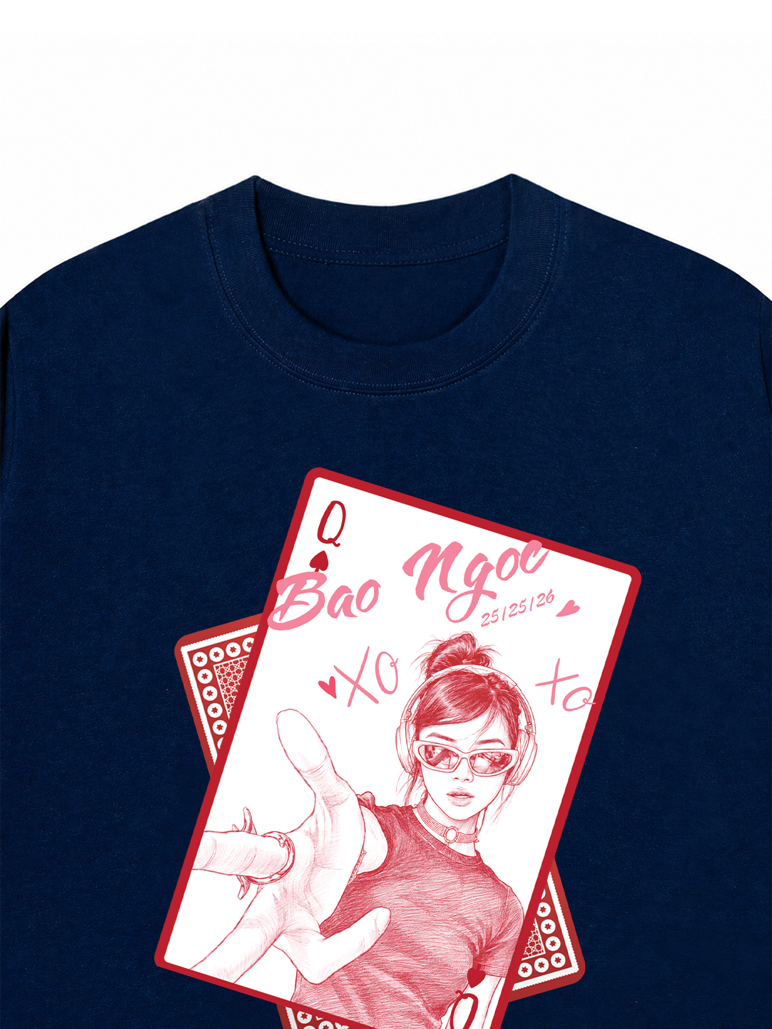 Áo Thun Custom Queen of Heart Comfort Colors