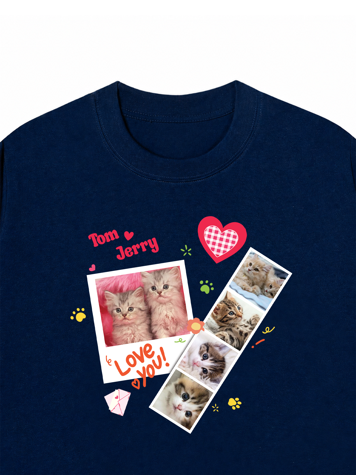 Áo Thun Custom Pets Cat Photobooth Frames