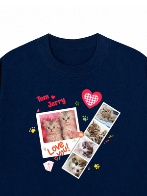 Áo Thun Custom Pets Cat Photobooth Frames