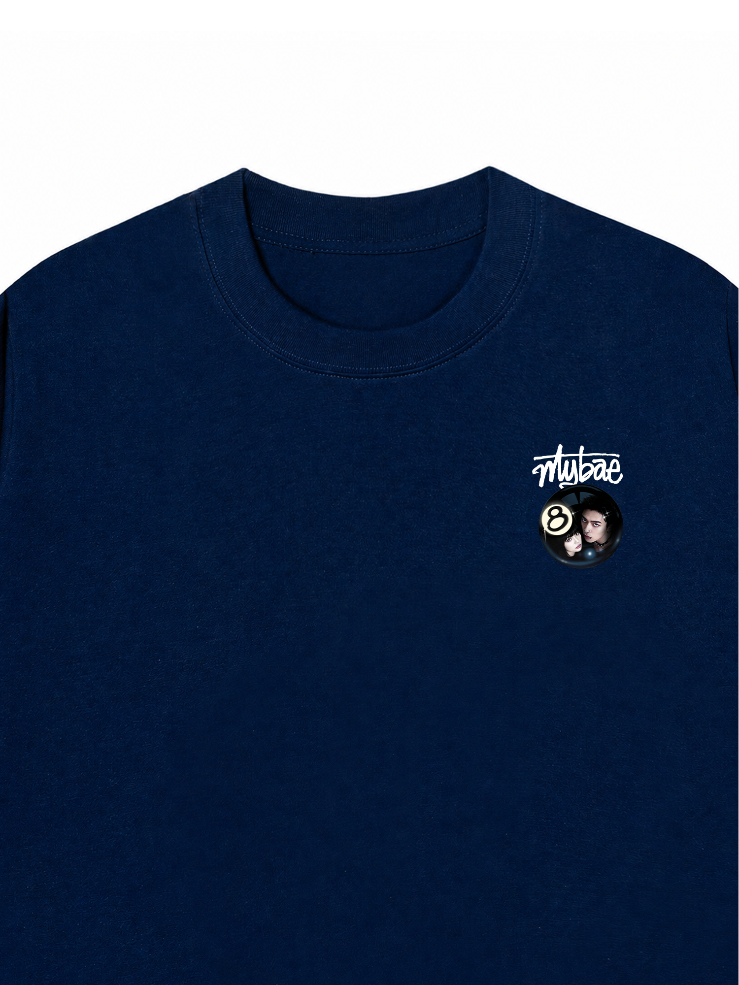 Áo Thun Custom Couple Blue Pocket Lover My Bae