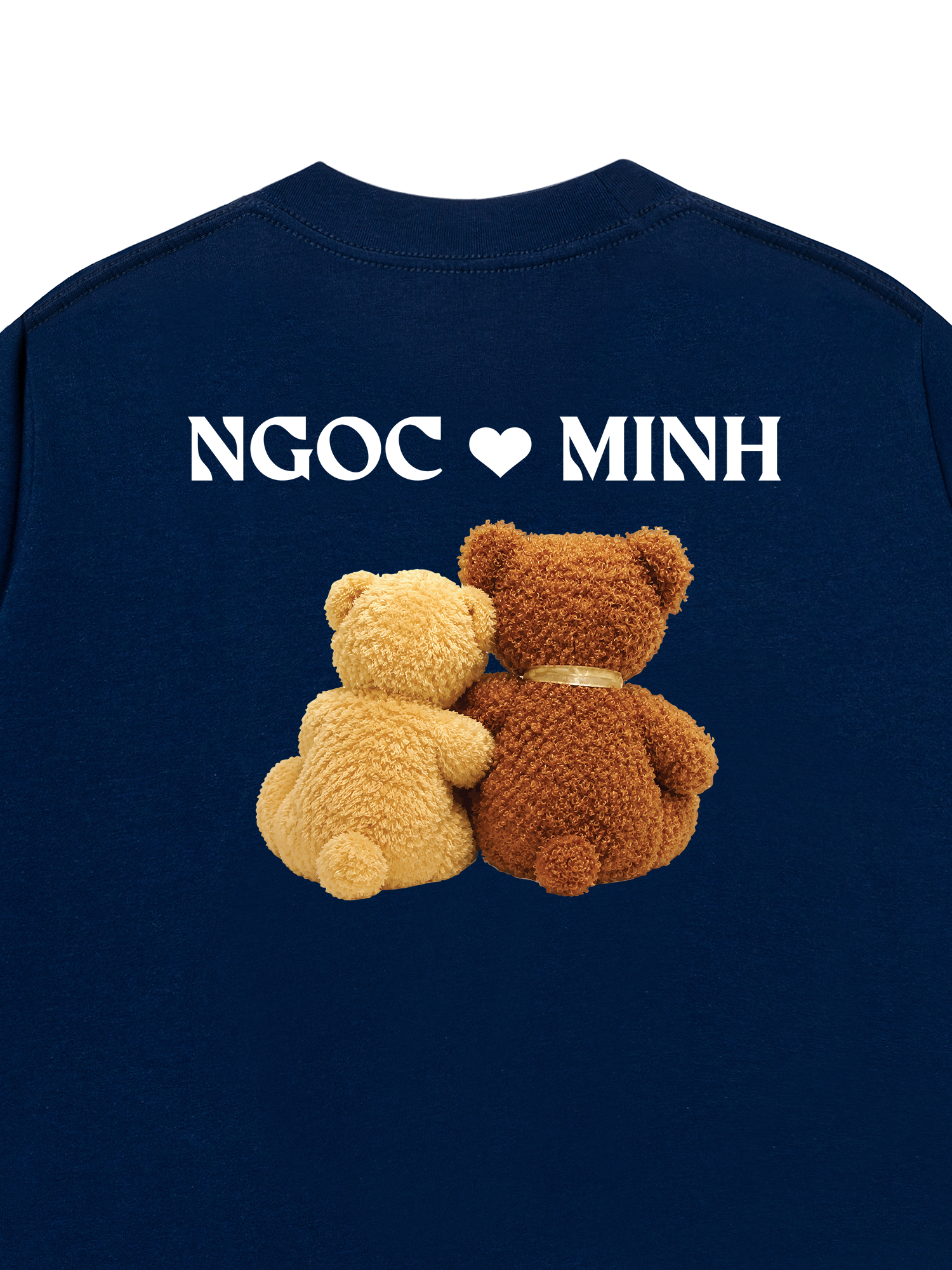 Áo Thun Custom Teddybears Couple Name and Date