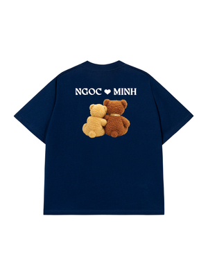 Áo Thun Custom Teddybears Couple Name and Date