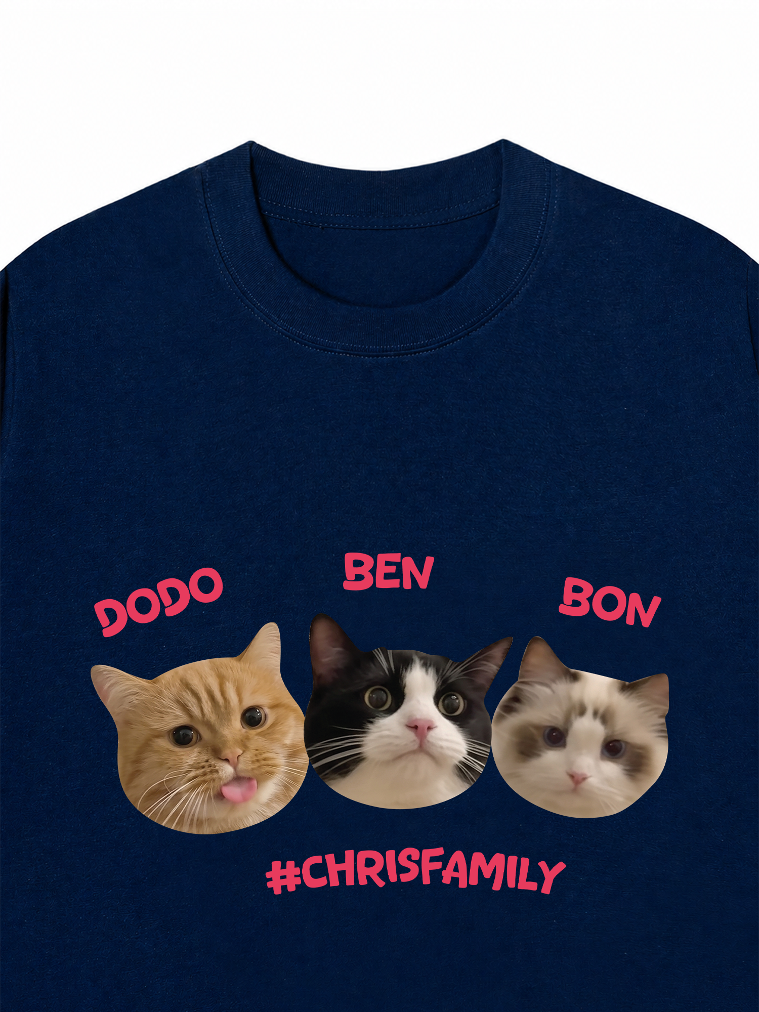 Áo Thun Custom Pet Chrisfamiy Cat