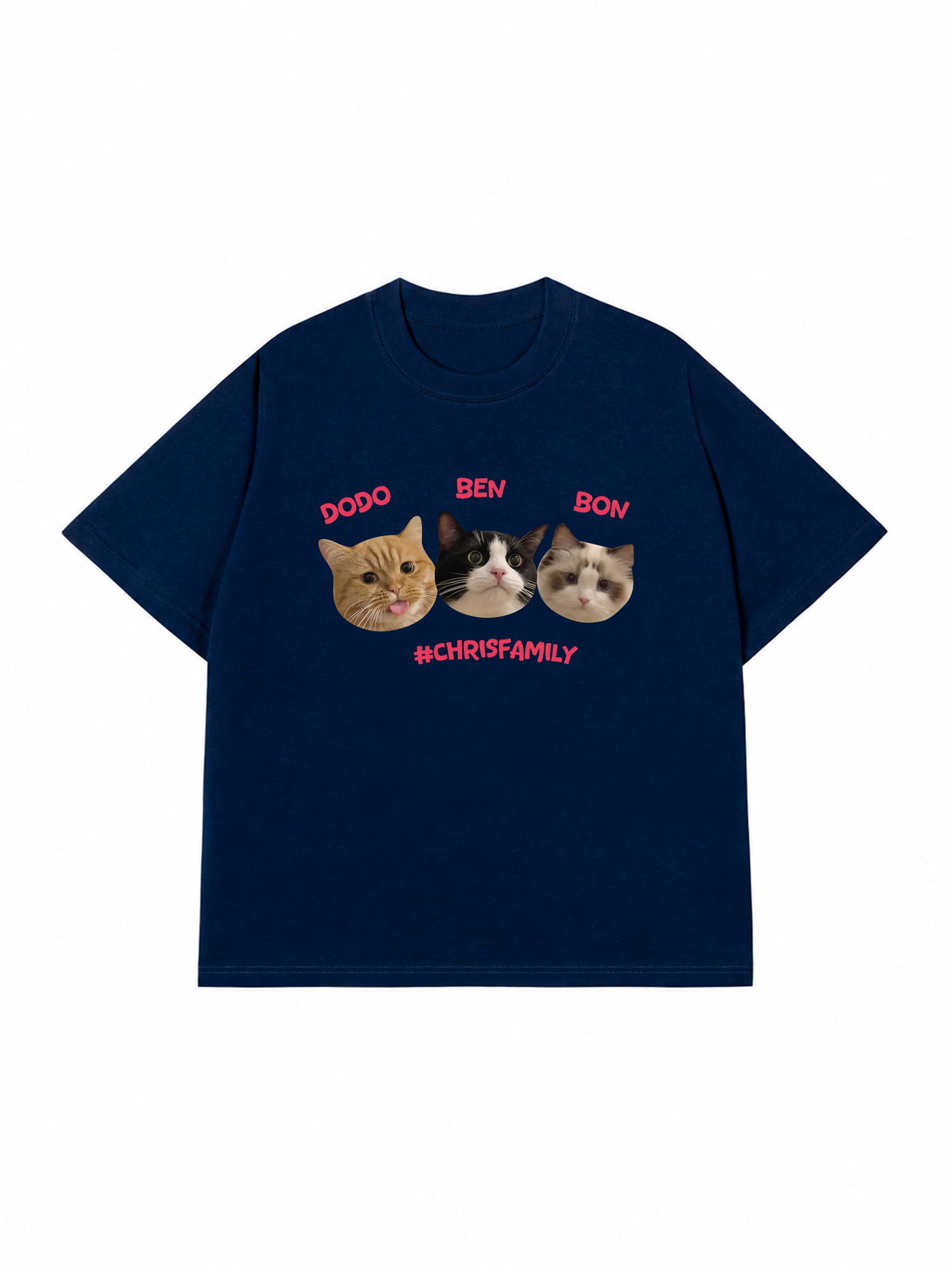 Áo Thun Custom Pet Chrisfamiy Cat