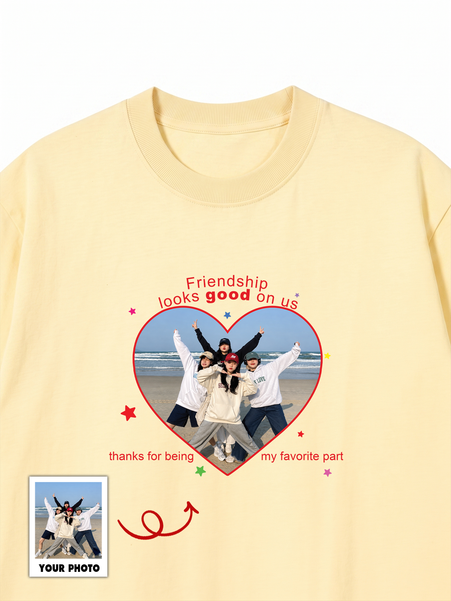 Áo Thun Custom Friend Heart