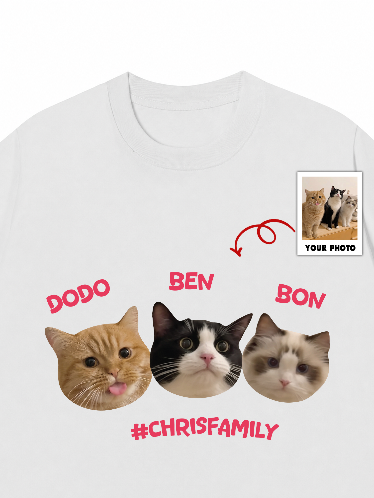 Áo Thun Custom Pet Chrisfamiy Cat