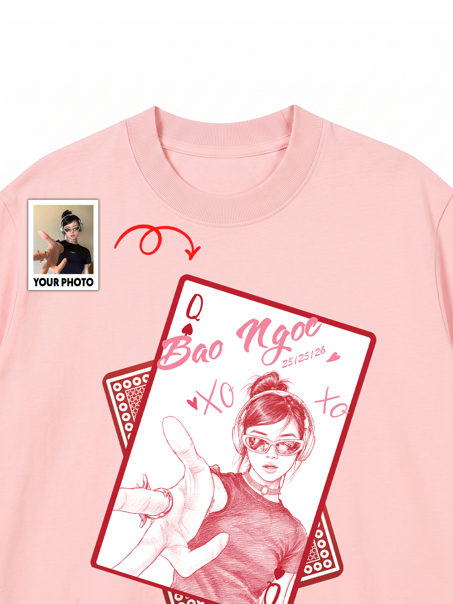 Áo Thun Custom Queen of Heart Comfort Colors