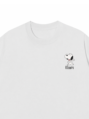 Áo Thun Custom Name Couple Cute Dog