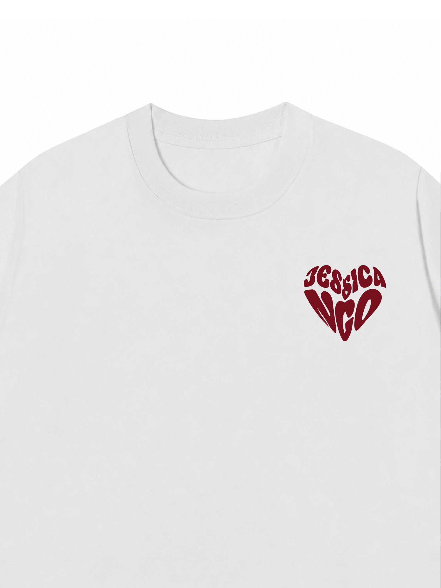 Áo Thun Red Custom Heart Custom Couple Name